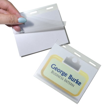 C-Line Products SelfLaminating Magnetic Style Name Badge Kit, 4 x 3, 20PK 92843